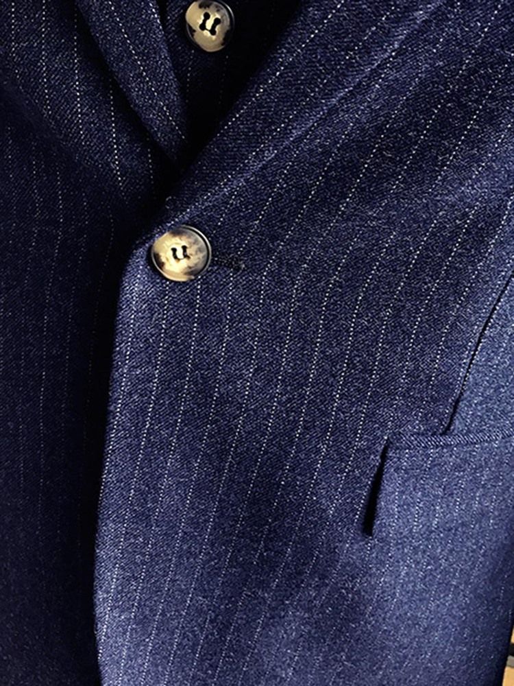 Lapel Slim Fit Enfärgad Bröllopsdräkter I Tre Delar