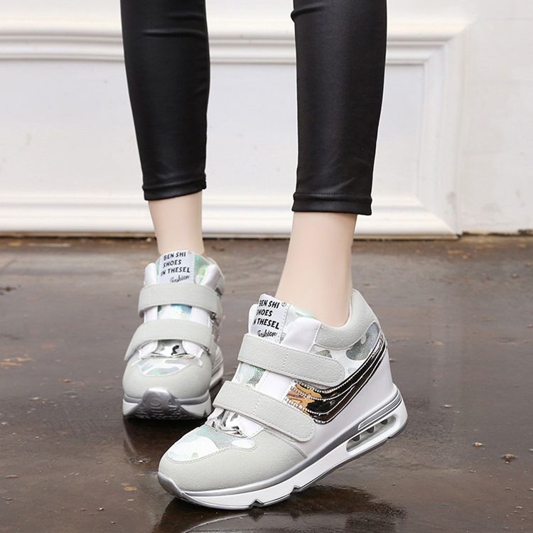 Patchwork Camouflage Platform Kardborreskor Damsneakers