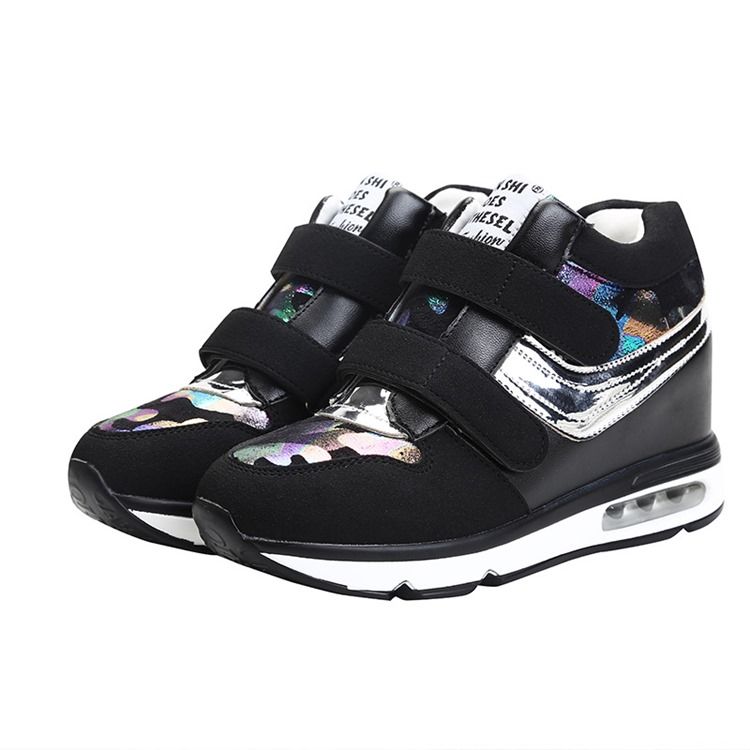 Patchwork Camouflage Platform Kardborreskor Damsneakers