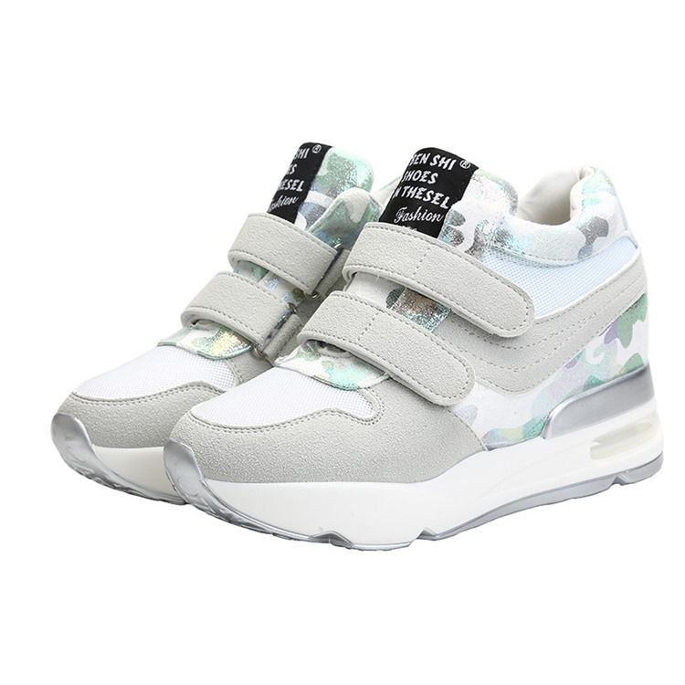 Patchwork Camouflage Platform Kardborreskor Damsneakers