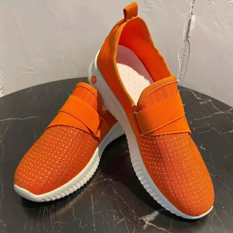 Slip-On Rhinestone Rund Toe Casual Sneakers