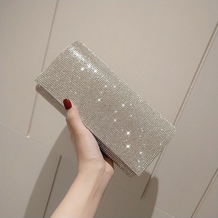 Rectangle Rhinestone Clutches & Evening Bags