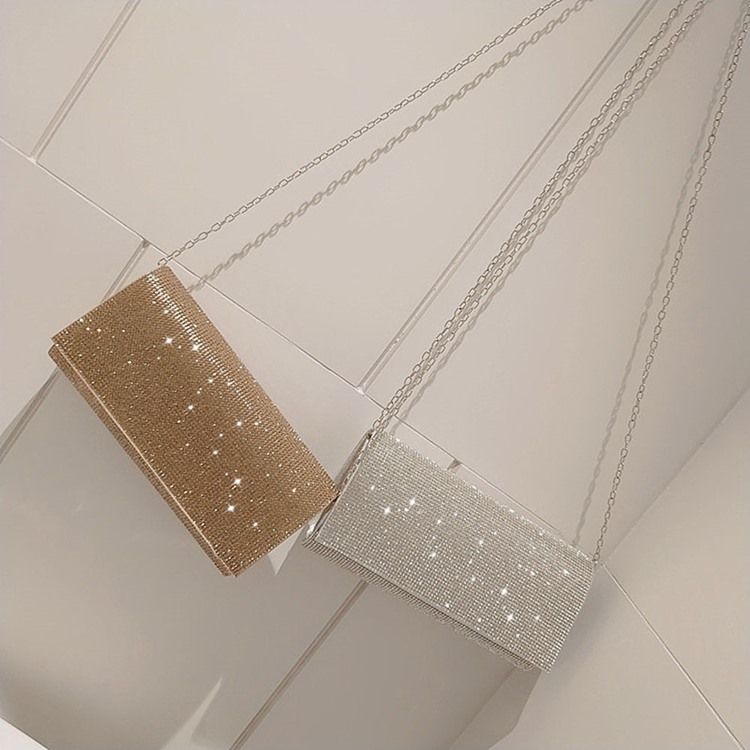 Rectangle Rhinestone Clutches & Evening Bags