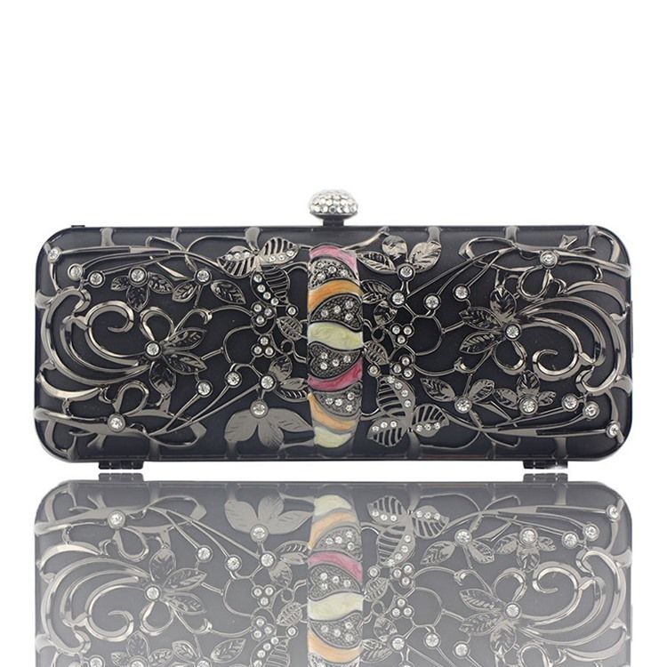 Rektangel Mångsidiga Rhinestone Clutches & Evening Bags