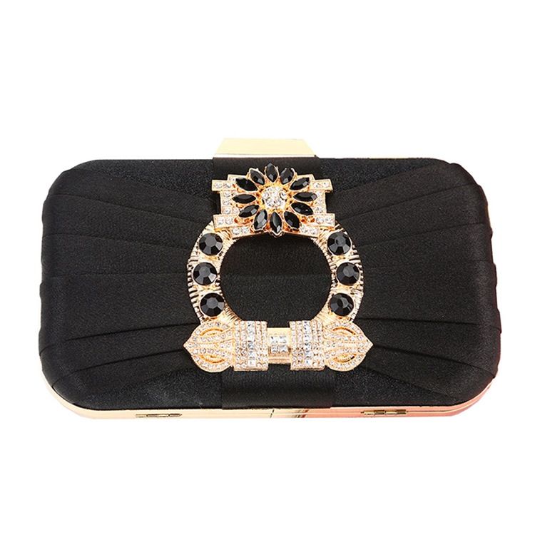 Rhinestone Mångsidiga Satin Clutches & Evening Bags