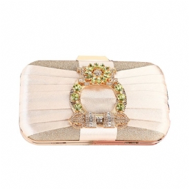 Rhinestone Mångsidiga Satin Clutches & Evening Bags