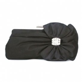 Silk Bowknot Rhinestone Prydnad Clutch