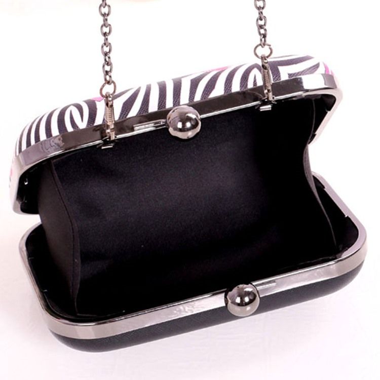 Zebra Stripe Dekorerad Kväll Clutch