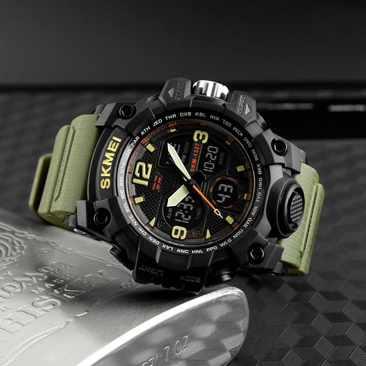 Herrsport Multi-Function Multi-Color Double Movement Herrklocka