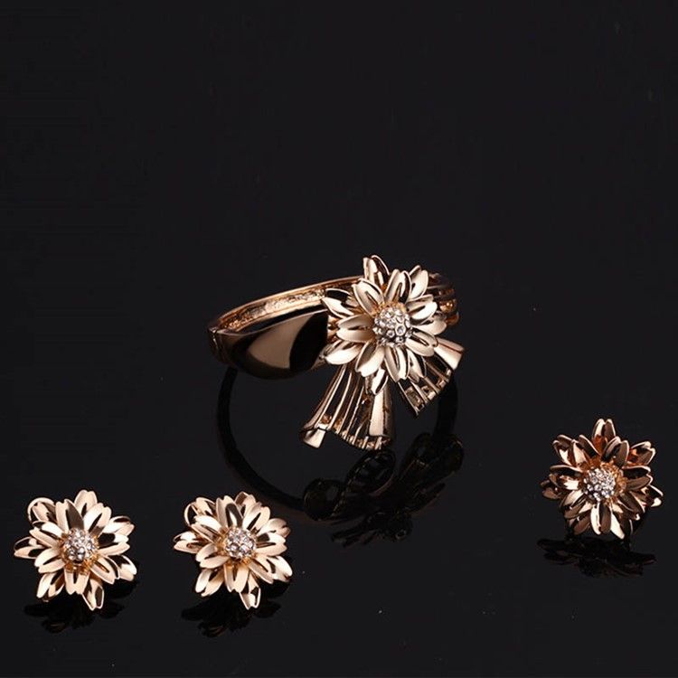 Diamante Flower Smycken Set