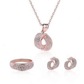 Diamante Halsband Bröllop Smycken Set