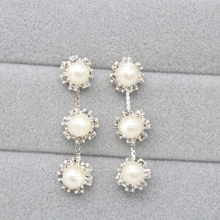 Pearl Flower Bröllop Smycken Set