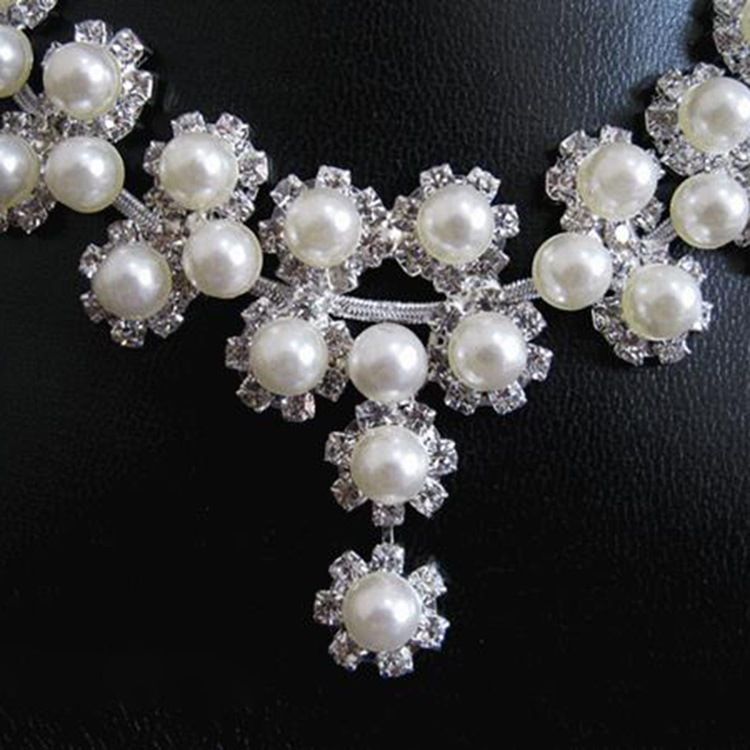 Pearl Flower Bröllop Smycken Set