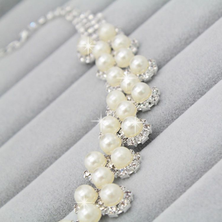 Pearl Flower Bröllop Smycken Set