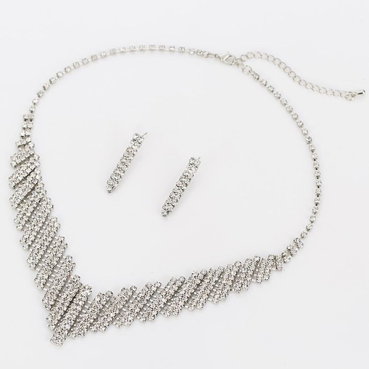 Rhinestone Halsband Diamante Årsdagen Smycken Set