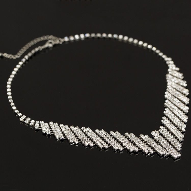 Rhinestone Halsband Diamante Årsdagen Smycken Set