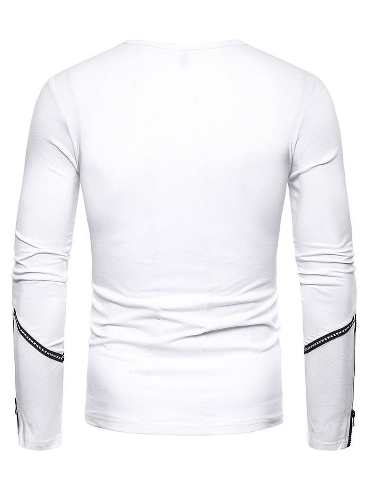 Number Fashion Slim T-Shirt För Män