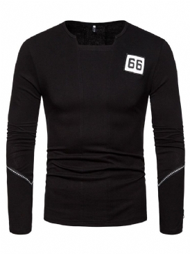 Number Fashion Slim T-Shirt För Män