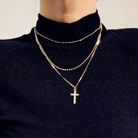 Cross Charm Halsband