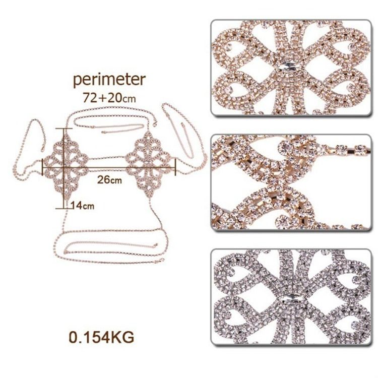 Rhinestone Body Chain Halsband