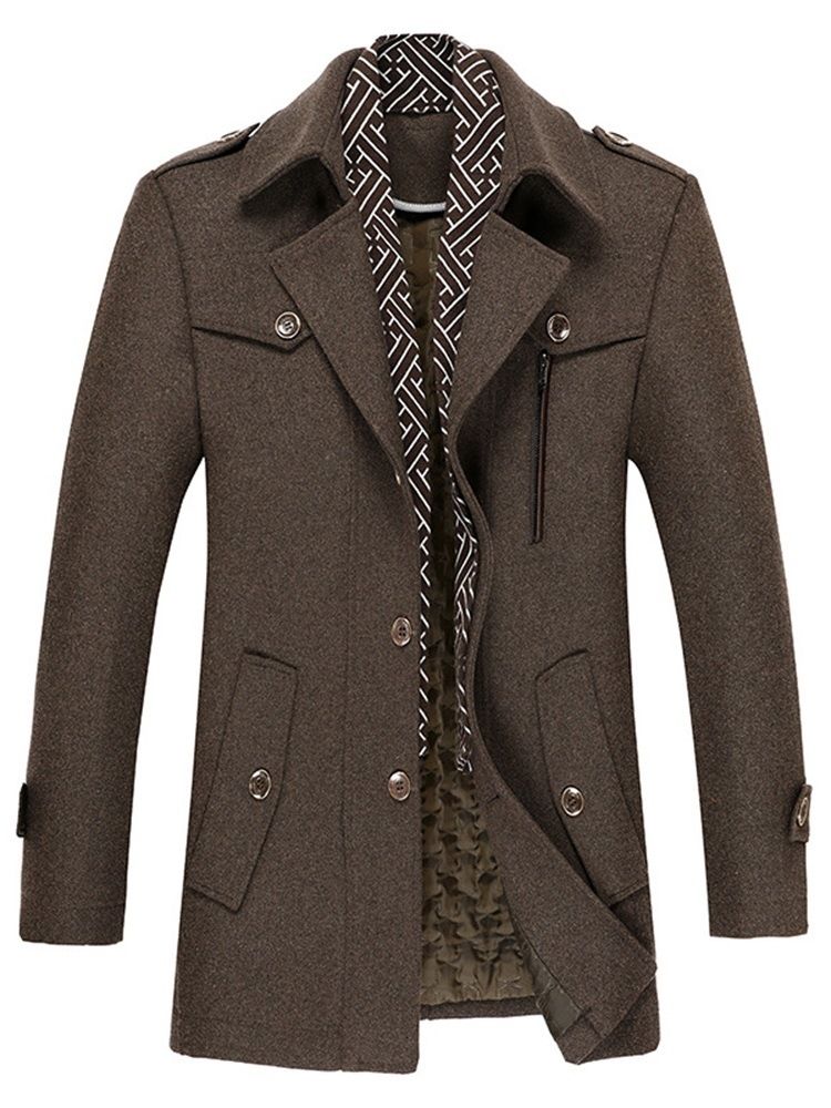 Dubbellager Standard Enkel Enkelknäppt Slim Coat