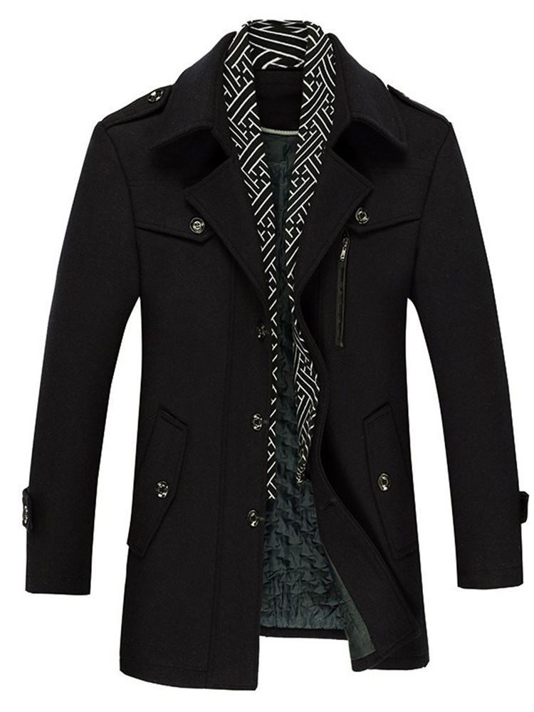 Dubbellager Standard Enkel Enkelknäppt Slim Coat