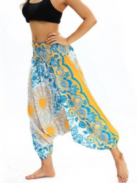 Bohemian Print Yoga Harem Joggingbyxor