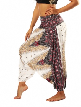 Boho Print Yoga Harem Joggingbyxor