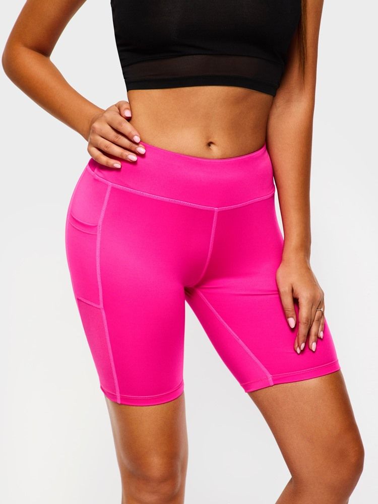 Damfickor Anti-Svett Solid Gym Sport Yoga Shorts Yoga Byxor Tiktok Leggings Med Hög Midja