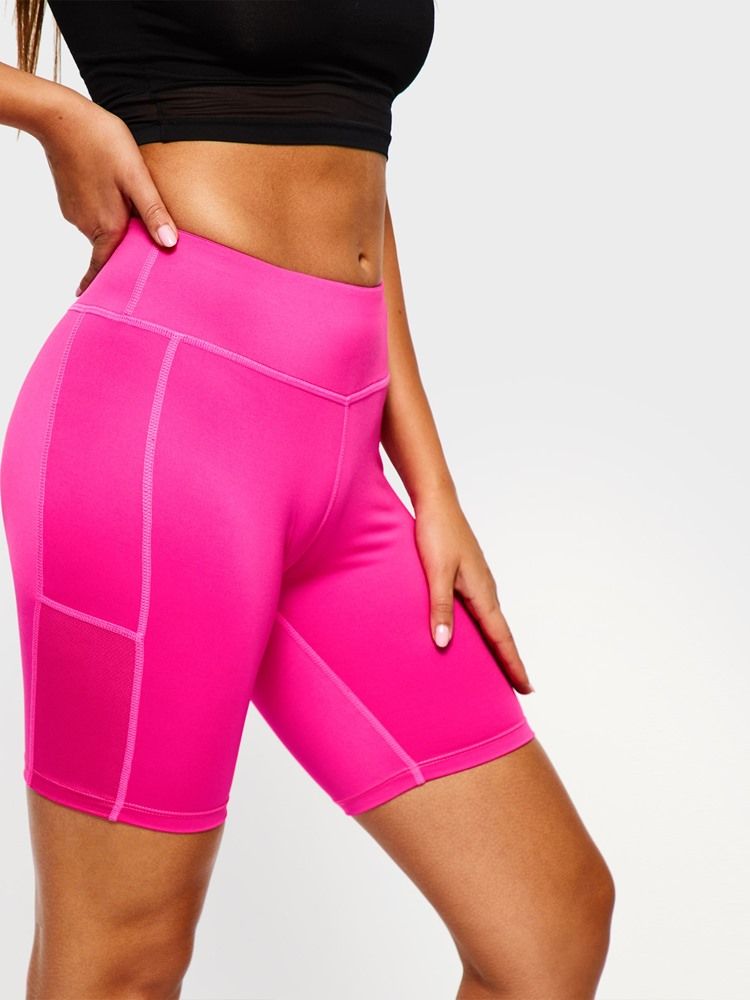 Damfickor Anti-Svett Solid Gym Sport Yoga Shorts Yoga Byxor Tiktok Leggings Med Hög Midja