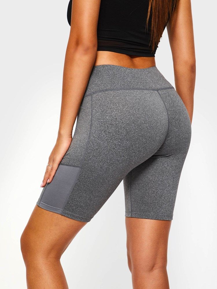 Damfickor Anti-Svett Solid Gym Sport Yoga Shorts Yoga Byxor Tiktok Leggings Med Hög Midja