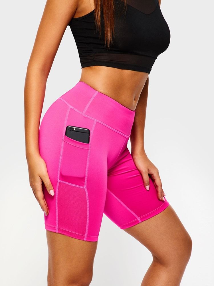 Damfickor Anti-Svett Solid Gym Sport Yoga Shorts Yoga Byxor Tiktok Leggings Med Hög Midja