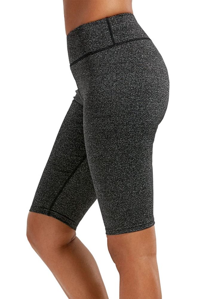 Gym Sport Seamless Andningsbara Knälånga Leggings Yogabyxor Tiktok Leggings Med Hög Midja