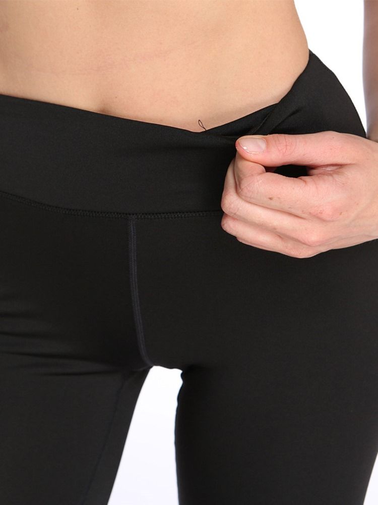 Gym Sport Seamless Andningsbara Knälånga Leggings Yogabyxor Tiktok Leggings Med Hög Midja