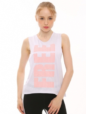 Quick Dry Letter Print Yoga Tank Tops