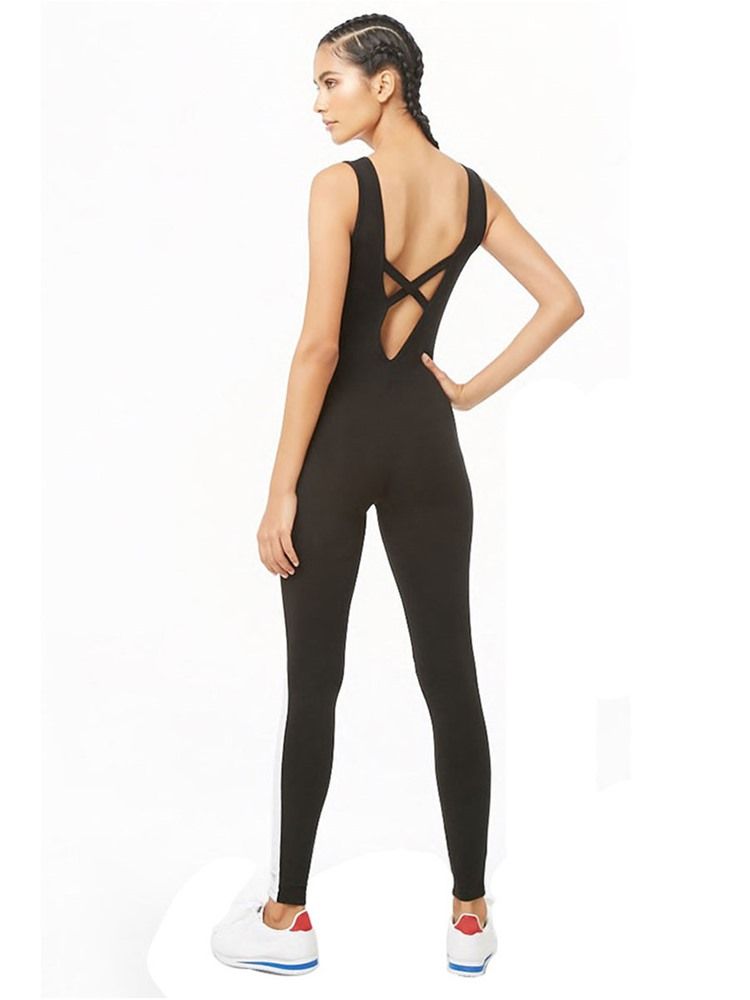 Stripe Gym för kvinnor Sport Fitness Yoga Byxor Jumpsuits