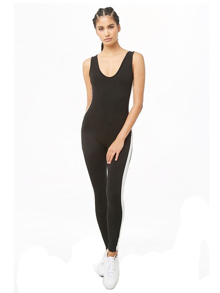 Stripe Gym för kvinnor Sport Fitness Yoga Byxor Jumpsuits