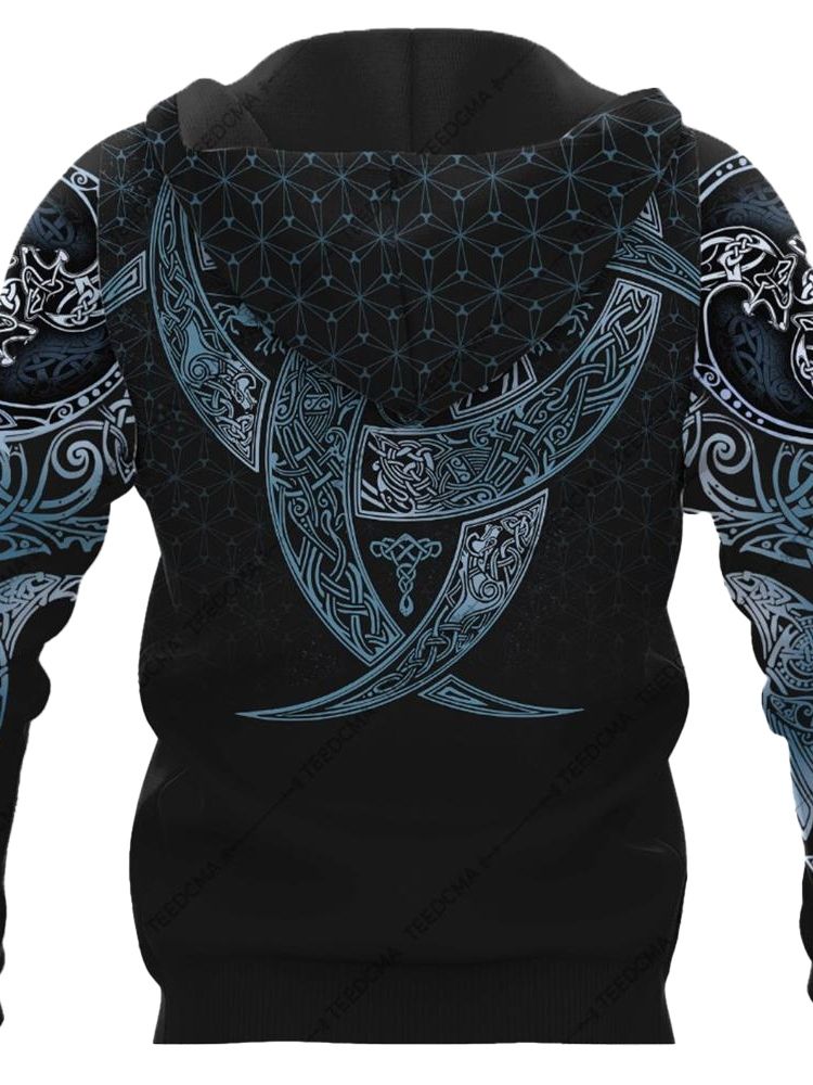 Färgblock Pullover Print Spring Slim Hoodies