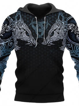 Färgblock Pullover Print Spring Slim Hoodies