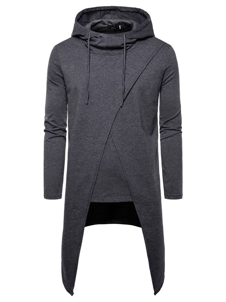 Pullover Plain Slim Hoodies För Män