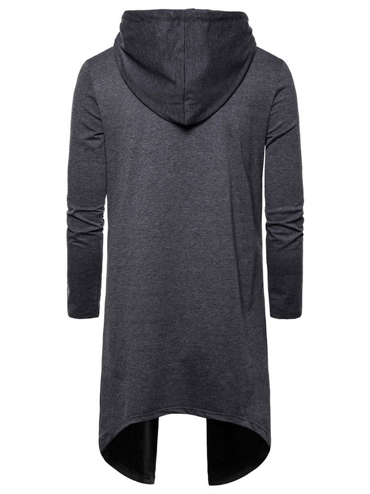 Pullover Plain Slim Hoodies För Män