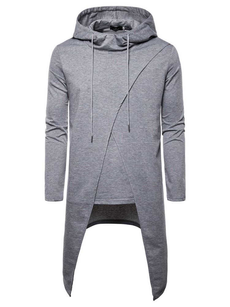 Pullover Plain Slim Hoodies För Män