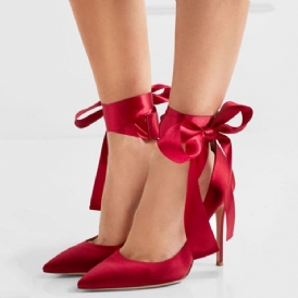 Peep Toe Ribbon Bröllopsskor