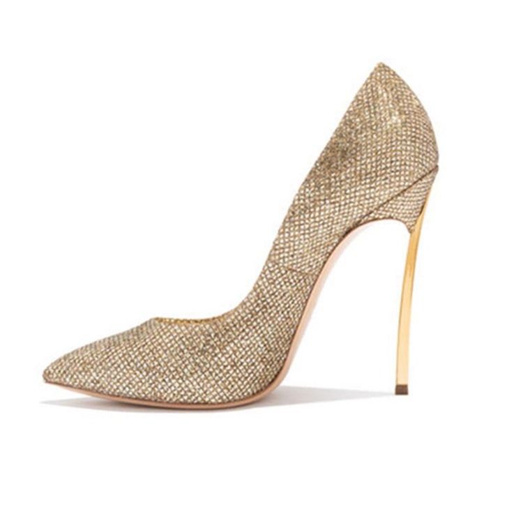 Stilettklack Rhinestone Slip-On Dampumpar