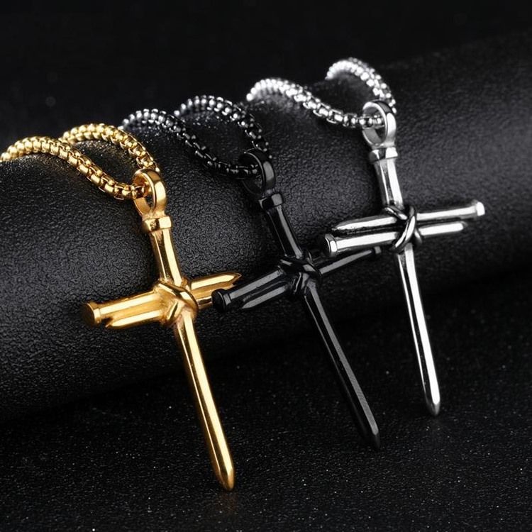 Punk Stil Cross Hänge Mäns Halsband