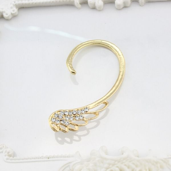 Vingformad Rhinestone Ear Cuff