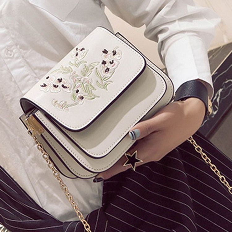 All Match Broderi Multilayer Crossbody Bag