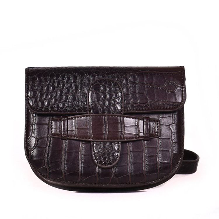 Alligator Thread Pu Sadel Crossbody Bag