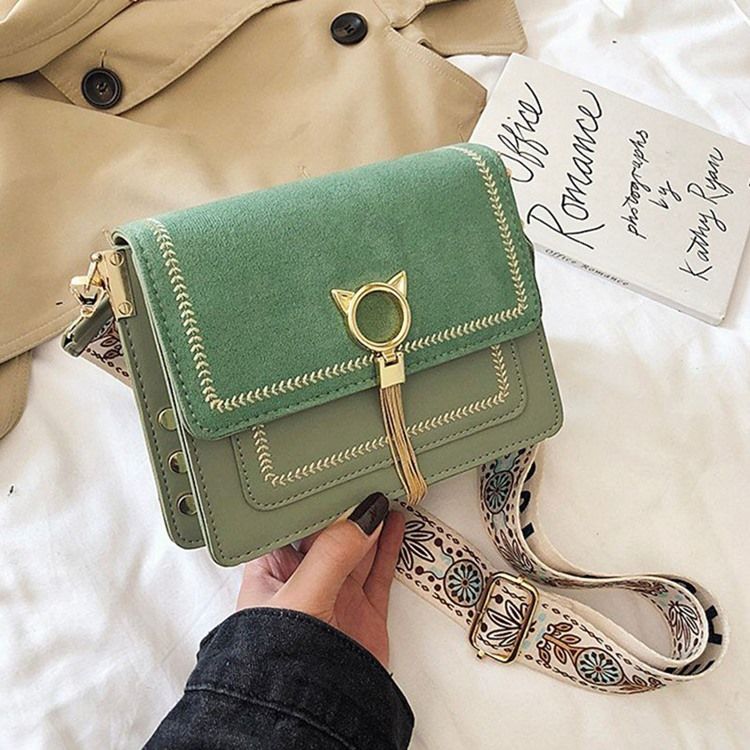 Magnetiska Snap Rektangulära Crossbody-Väskor