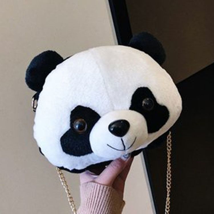 Panda Polyester Chain Crossbody-Väskor